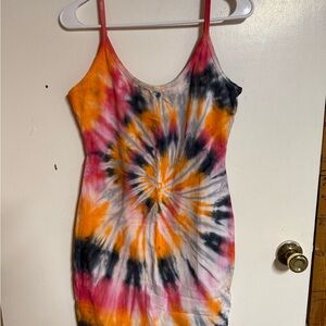 Tie-Dye Spaghetti Strap Dress
